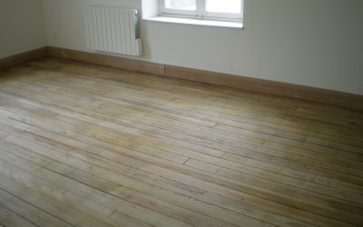 Pose de parquet à Le Tholy